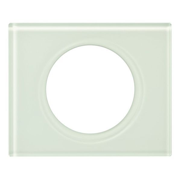 Plaque Céliane Matières 1 Poste Finition Verre Kaolin legrand 069311