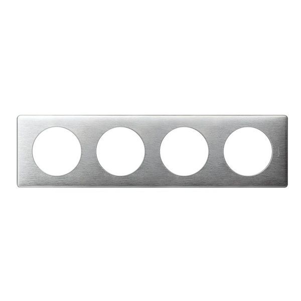 Plaque Metal 4P Aluminium legrand 098898