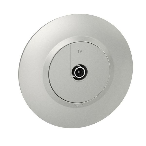 Dooxie Prise Tv Simple Aluminium Complet Deco legrand 095077