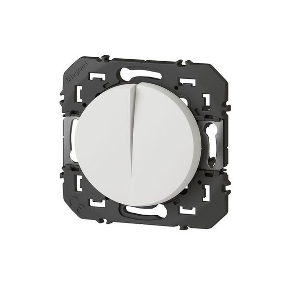 Poussoir Double Dooxie 6A 250V~ Finition Blanc legrand 600008