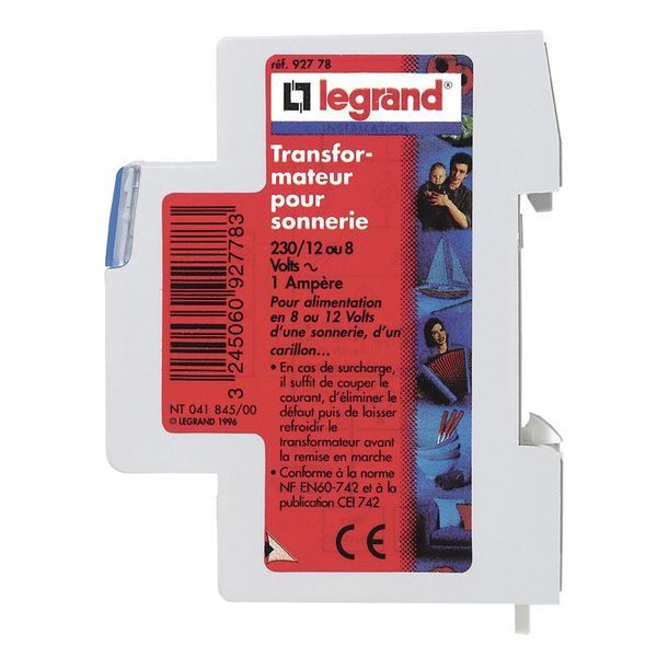 Transfo Sonnerie 12/8V 12/8Va Lexic legrand 092778