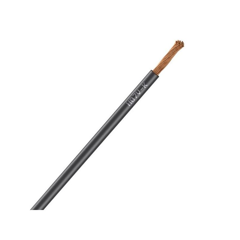 Fil Électrique H07 VK 4 mm² Souple Noir - Couronne De 100M