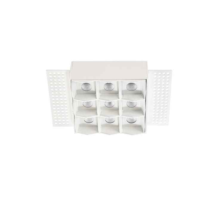 Encastré de plafond bento 9 x LED 20 blanc noir 90-6359-14-14