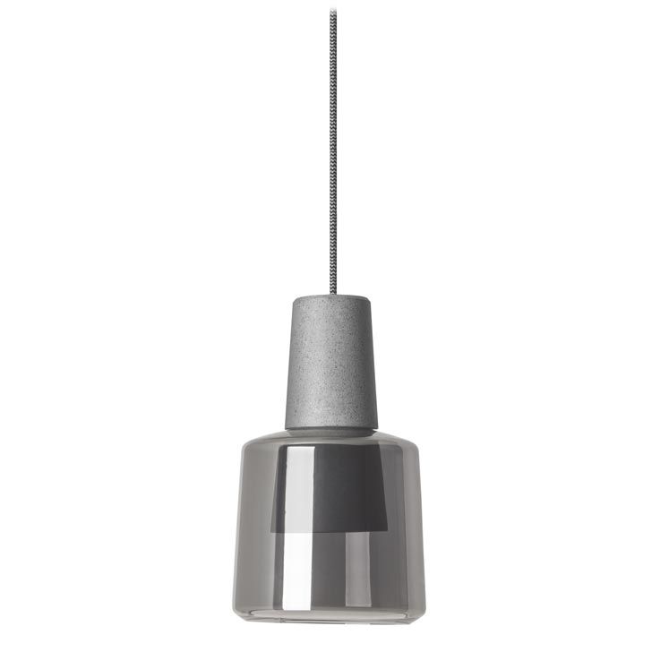 Suspension khoi 1 x LED 19 5 béton gris 00-5980-CS-12