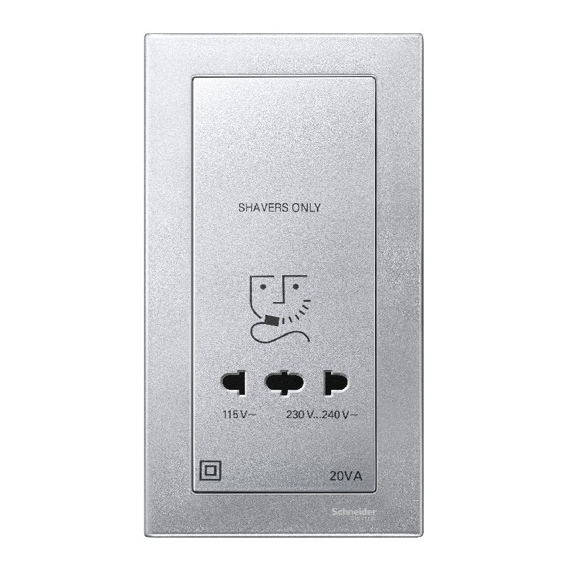 Enjoliveur M-Plan pour prise de rasoir, aluminium MTN213560