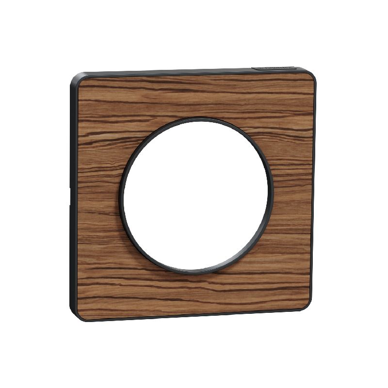 Odace Touch, plaque Bois Zebrano avec liseré Anthr S540802P4