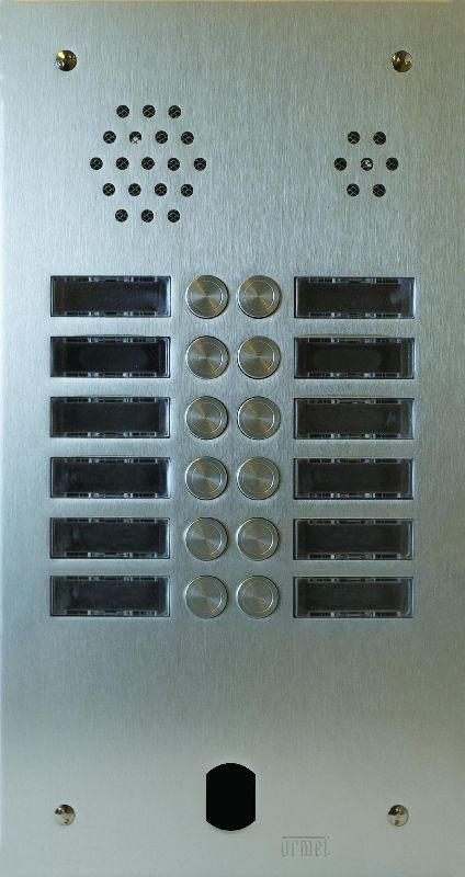 Plaque Audio Alu 2R 12Bp 2Voice Complete Urmet A83/212M