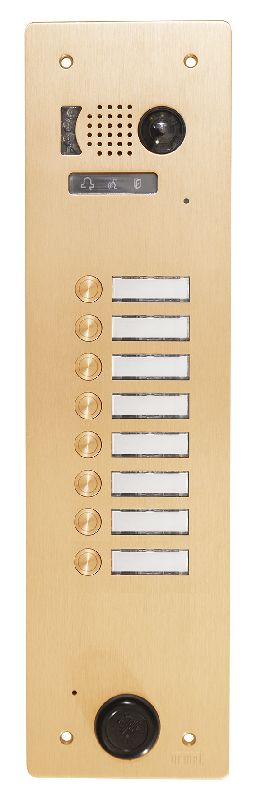 Plaque Video Alu 8 Bp 2 Voice Champagne Urmet V83/108CH