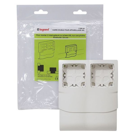 [LEG098992] Cadre Asl 2Postes Pour Plinthe legrand 098992