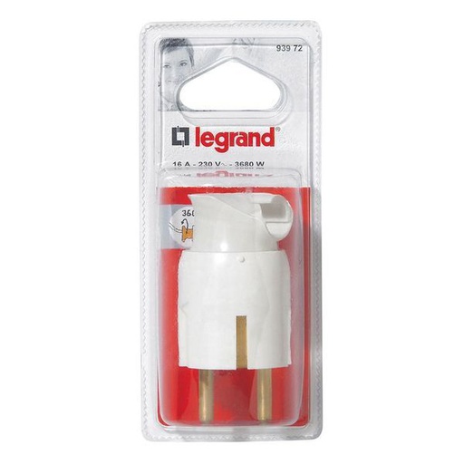 [LEG093972] Fiche 2P+T 16A Franco-Belge &amp; Schuko Ori Entation Du Cable P legrand 093972