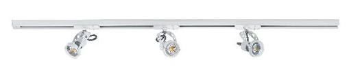 [ARI0284] Yeo - rail 1 all. + 3 spots gu10, blanc, a/lpes led 6w 3000k 500lm inc - 0284