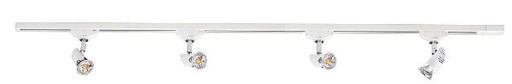 [ARI0327] Comete - rail 1 all.029 + 4 spots gu10 blanc, a/lpes led 6w 3000k 500l - 0327
