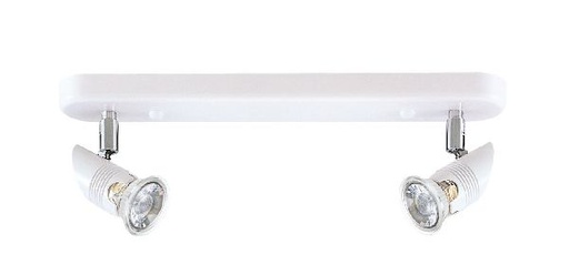 [ARI0441] Comete b2 - plaf./appl.mur 2 spots gu10, blanc, a/lpes led 6w 3000k 50 - 0441