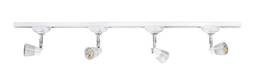 [ARI1197] Diam - rail 1 all. 029 + 4 spots gu10, blanc, a/lpes led 6w 3000k 500l - 1197
