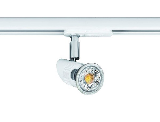 [ARI1277] Comete 029 - spot rail 1 all. 029 gu10, blanc, a/lpe led 6w 3000k 500l - 1277