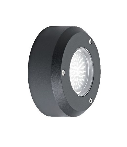 [ARI1739] Luxmur 3 - applique mur ext. gx53 ip66 ik07, rond, graphite, lampe non - 1739