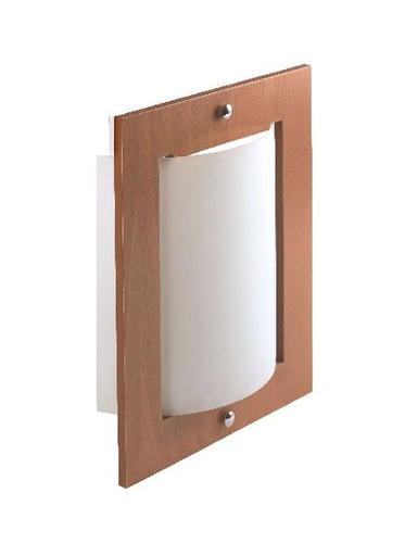 [ARI1820] Bella - applique mur e27 60w max., bois clair, verre opale, lampe non - 1820