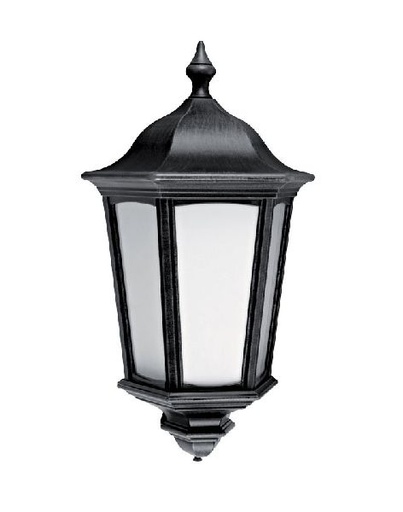 [ARI1949] Lizio/s - appl. mur ext. ip44 ik08, noir, e27 100w max., lpe non incl, - 1949