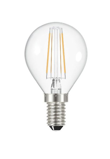 [ARI2894] Lampe sphérique e14 filament led 4w 2700k 450lm, cl.énerg.a++, 15000h - 2894