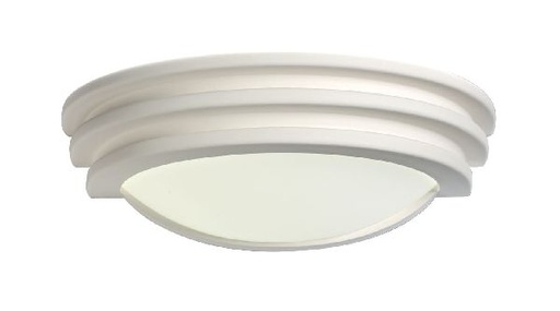 [ARI3008] Domino - applique mur plâtre e27 77w max.,demi-lune, lampe non incl. - 3008