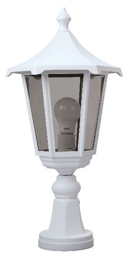[ARI3042] Monaco - borne ext. ip43 ik02, blanc, e27 100w max., lampe non incl., - 3042