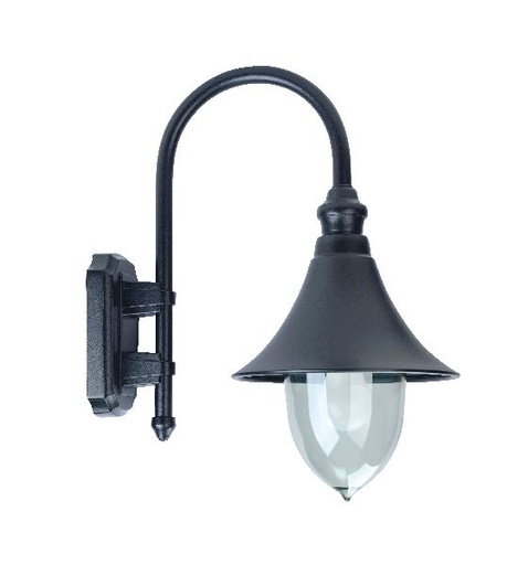 [ARI3081] Lamparo - applique mur ext. ip44 ik07, noir, e27 100w max., lampe non - 3081