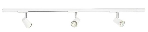 [ARI4157] Judy-rail 1all. 029 +3 spots gu10, blanc, a/lpes led 5,5w 3000k 410lm - 4157