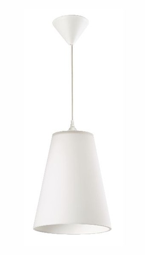 [ARI4190] Aton 150- suspension e27 60w max, ø150mm, verre opale, patère/câble bl - 4190