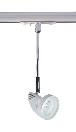 [ARI4837] Columbia 115 - spot rail 1 all. gu5,3 50w max, orient., blanc, lampe n - 4837