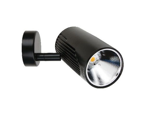 [ARI50171] Lumi 01 - proj. s/patère, noir, angle 32°, led intég. 17w 4000k 1800lm - 50171