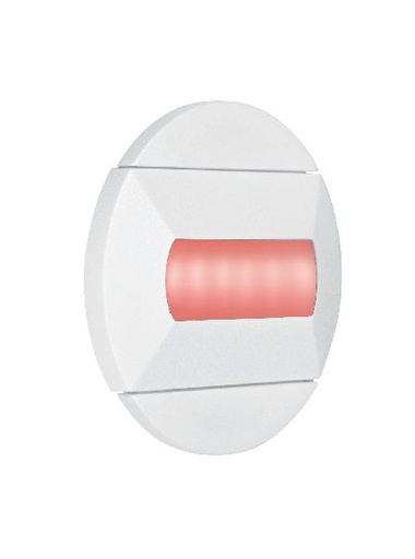 [ARI50413] Baliz - encastré mur rond, fixe, blanc, led intég. 0,46w rouge - 50413