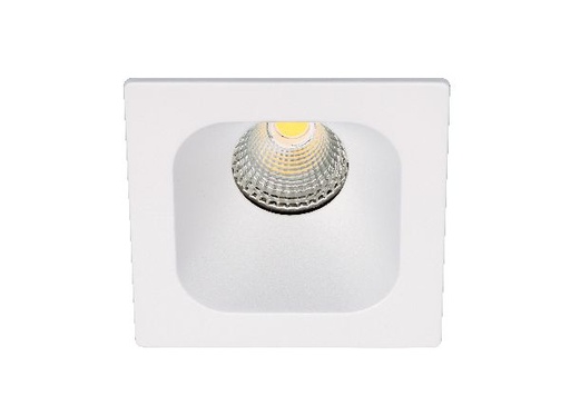 [ARI50444] Ivaro - downlight carré fixe blanc, ip44, led intég. 36° 7,5w 4000k 62 - 50444