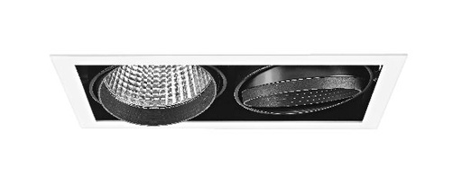 [ARI50475] Kit quadra duo -downlight orient.blanc, 2 mod. led 34w 4000k 40° 3400l - 50475