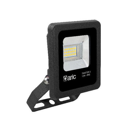 [ARI50820] Twister 3 - proj. ext. ip65 ik08, noir, 90° led intégré 12w 2400k 1300 - 50820