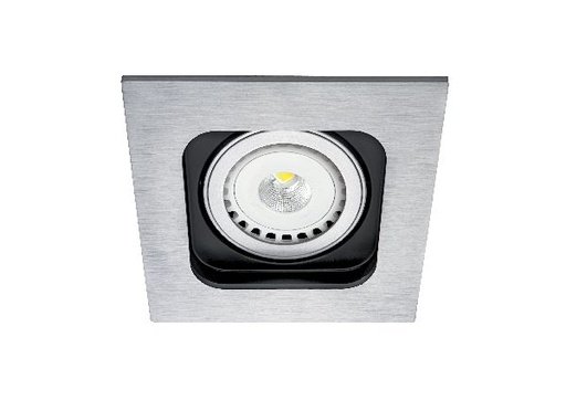 [ARI51063] Square 50 - encastré gu10, carré, orient., alu, a/lpe led 7w 4000k 670 - 51063