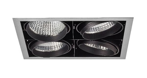 [ARI51185] Kit quadra quatro -downlight orient. gris, 4 mod. led 34w 4000k 40° 34 - 51185