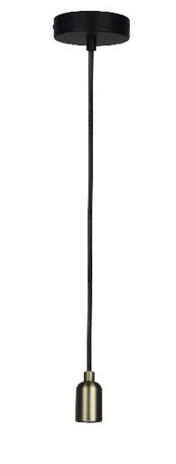 [ARI51206] Epoque - susp. e27 60w max, douille style rétro, bronze, lampe non incl. - 51205