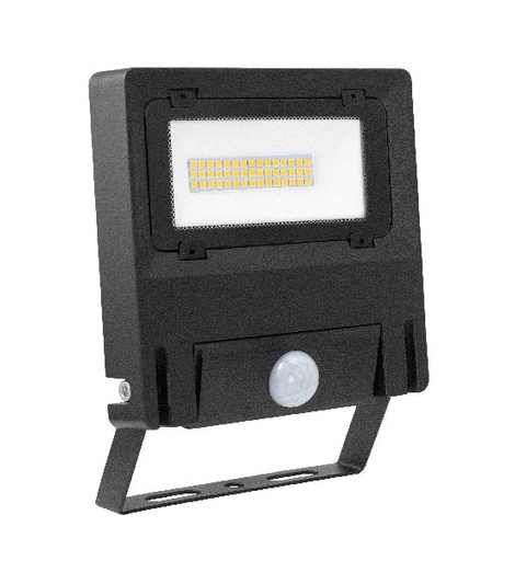 [ARI51268] Michelle - proj. ext. ip65 ik08 noir 110° led intég. 30w 4000k + détecteur pir - 51267