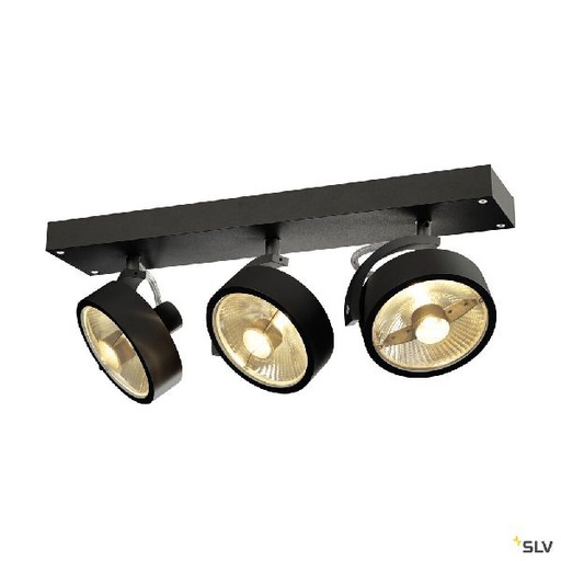 [DC1000704] KALU, applique et plafonnier intérieur, triple, noir, GU10/QPAR111, 3x 75W max 1000704