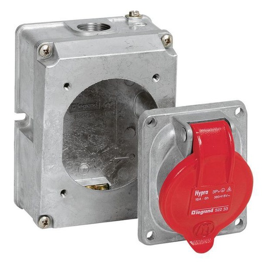 [LEG052239] Boîtier Réversible Simple Hypra Pour Prise 3P+T Et 3P+N+T Ip legrand 052239
