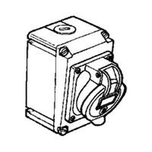 [LEG053722] Socle Saillie Incl.2P+T 63A 230V Plast. legrand 053722