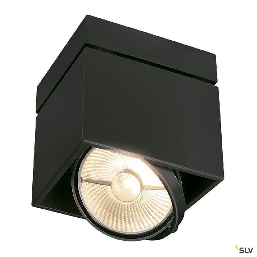[DC117100] KARDAMOD, plafonnier intérieur, simple, carré, noir mat, GU10/QPAR111, 75W max 117100