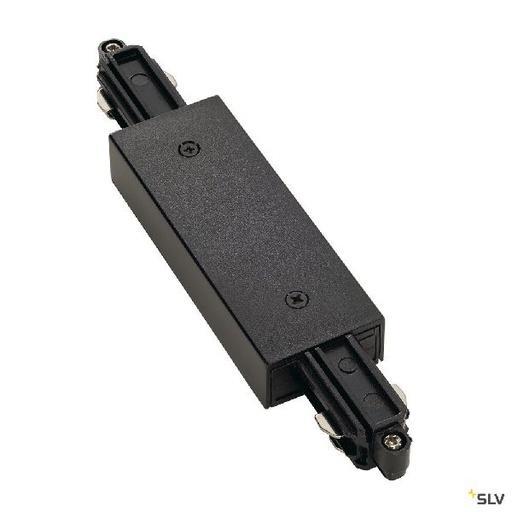 [DC143100] Connecteur droit pour rail 1 allumage 16A max, noir, avec alimentation 143100