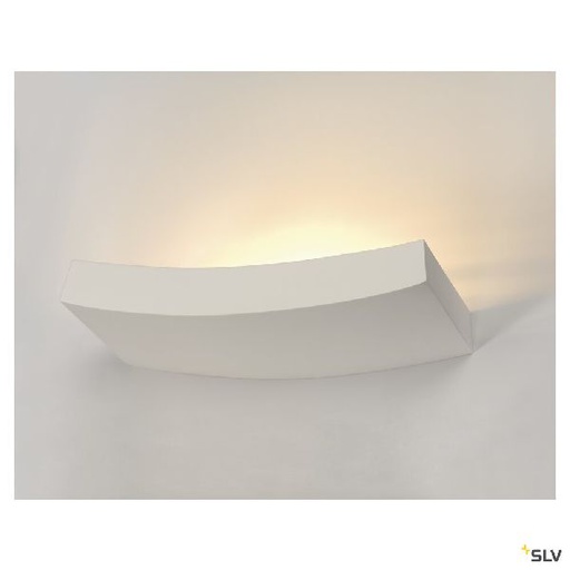 [DC148012] PLASTRA, applique intérieure, curve, blanc, R7s 78mm/QT-DE12, 100W max, plâtre 148012