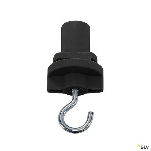 [DC175190] S-TRACK, adaptateur avec crochet, pour rail 3 allumages, intérieur, noir 175190