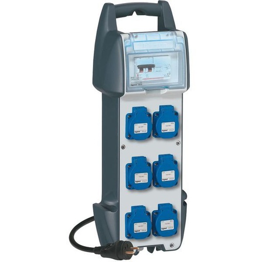 [LEG058940] Coffret De Chantier P17 Ip44 Ik10 16A 250V~ 6 Prises + legrand 058940