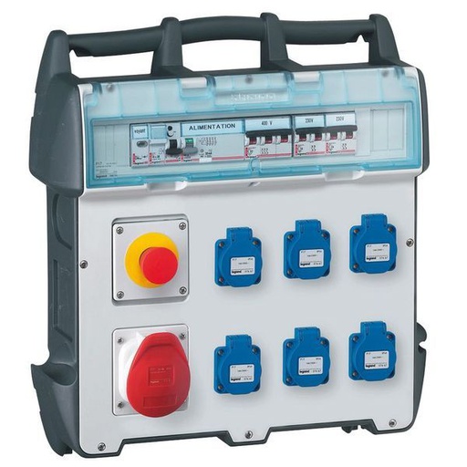 [LEG058951] Coffret De Chantier P17 Ip44 Ik09 32A 400V~ 6 Prises N legrand 058951