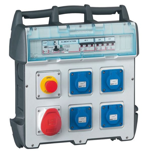 [LEG058953] Coffret De Chantier P17 Ip44 Ik09 40A 400V~ 4 Prises N legrand 058953