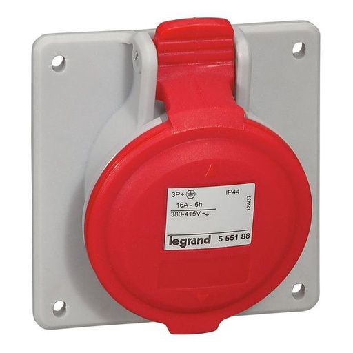 [LEG555188] Prise À Entraxes Unifiés Fixe P17 Ip44 16A 380V~ À 415V~ - legrand 555188