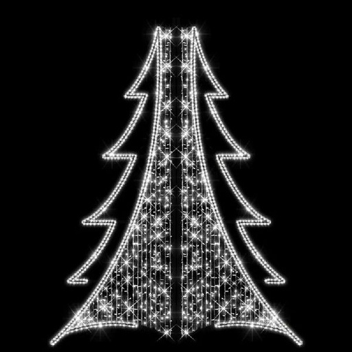 [FES-43236LED-0P0] MODERN TREE - Motif ,5mxL1m230V Blanc/blanc pétillant - Festilight 43236LED-0P0
